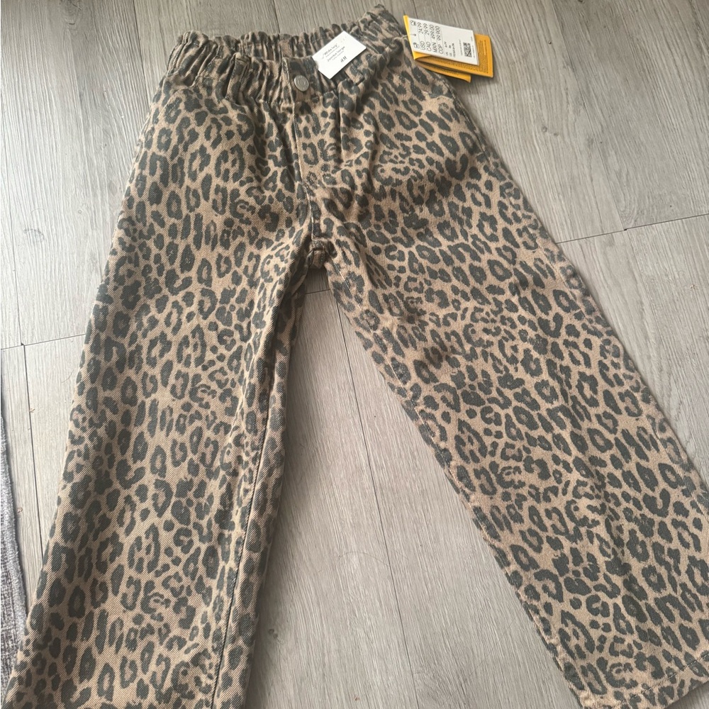 H&M Kids Leopard Print Pants - Brown and Black